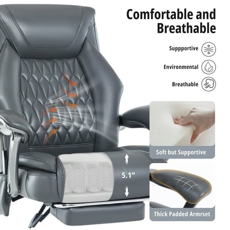 home office computer desk massage chair executive ergonomic heated vibrating Amazon.com: 7-Point Vibrating Massage Office Chair, Max Reclining 155° Executive  Office Chairs with Lumbar Heating, High-Back Faux PU Leather Computer Desk  Chair for Home, Office : Home & Kitchen
