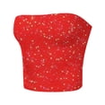thumbnail image 4 of COM1950s Hauts Tube pour Femmes, Hauts de Yoga pour Femmes, Haut de Sport à Paillettes Imprimé, Design Enveloppé, Hauts à Paillettes pour Femmes, Hauts de Sport pour Femmes, 4 of 7