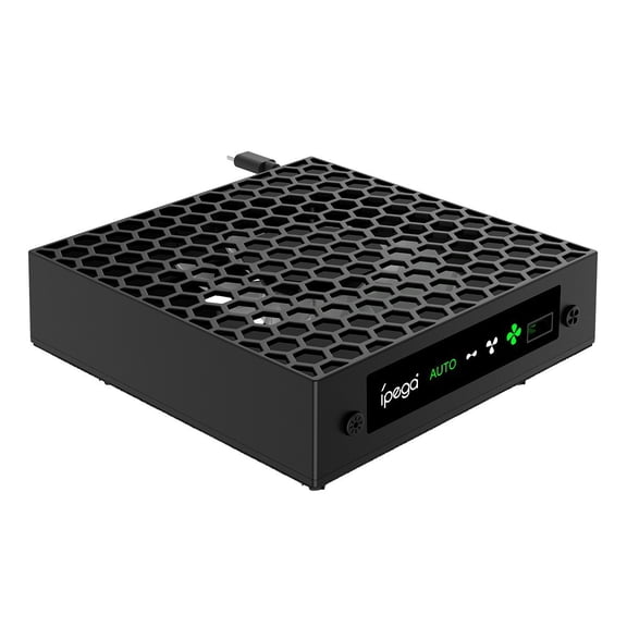 Smart Temperature-Controlled RGB Cooling Fan for Xbox Series X (XSX) Console - Integrated Headphone Hanger Stand, 7-Color LED Light Modes, Space-Saving Xbox Gaming Accessory