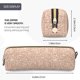 thumbnail image 3 of Fotbe Beige Sparkling Glitter Estuche para Lápices de Cuero con Estampado, Estuche con Cremallera Resistente, Organizador Compacto y Elegante para Papelería, 3 of 7
