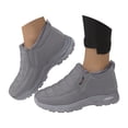 thumbnail image 3 of AUDeals Women Hiking Boots, Waterproof Snow Boots, Wide Toe Box Winter Shoes with Fur Lining for Cold Weather (Grey, 9.5), 3 of 5