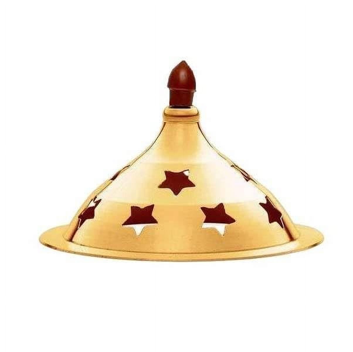 Decorative Brass Star Shape akhand Oil Diya/Lamp Puja Brass Oil Lamp Pooja Essential Indian Traditional Festival Laxmi Poojan New years Gifts Decorations Home Decor (Size:-L;3 Inch,H;5 Inch)(Golden)