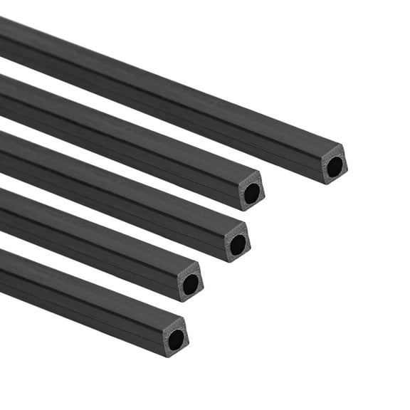 Carbon Fiber Square Tube 3x3x2mm Inner Round 200mm Length Pultruded Carbon Fiber Tubing for RC Airplane 5 Pcs