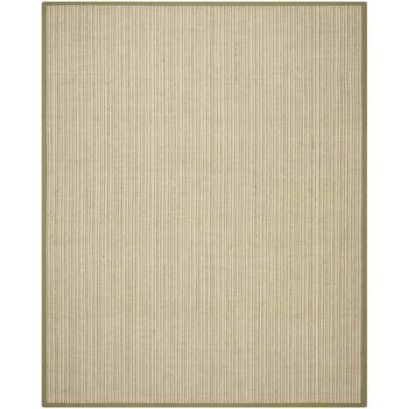 SAFAVIEH Natural Fiber Aspen Striped Runner Rug, Green, 2' x 8'