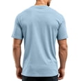 thumbnail image 5 of AHMOMEI Quick Dry Athletic Fit T-Shirt Men Crew Neck Mens Short Sleeve Shirt Moisture Wicking Men's Shirts Light Blue L, 5 of 7