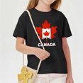 thumbnail image 5 of OGLCCG Kids Canada Flag T-Shirt Boys Girls Retro Canadian Maple Leaf Short Sleeve Tees Summer Cotton Crewneck Pullover Tops 3-10 Years, 5 of 5