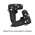 thumbnail image 4 of 1 par de fundas para manijas de silicona, protector de gamepad, reemplazo de la cubierta del controlador de juegos VR para Oculus quest 2, negro Inevent EL001346-01, 4 of 7
