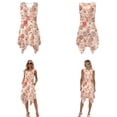 thumbnail image 3 of Xixirimido Red Peony Flower Print Matching Sets for Beach Vacation Men's Hawaiian Shirt & Women's Sleeveless Midi Dress Hawaiian Matched Couples Summer Outfits, L, 3 of 7