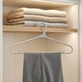 thumbnail image 4 of 10 Packs Plastic Non-Slip Hangers with Pinch Clips, Durable Space Saving Clothes Hangers for Clothing Light Gray, 4 of 6