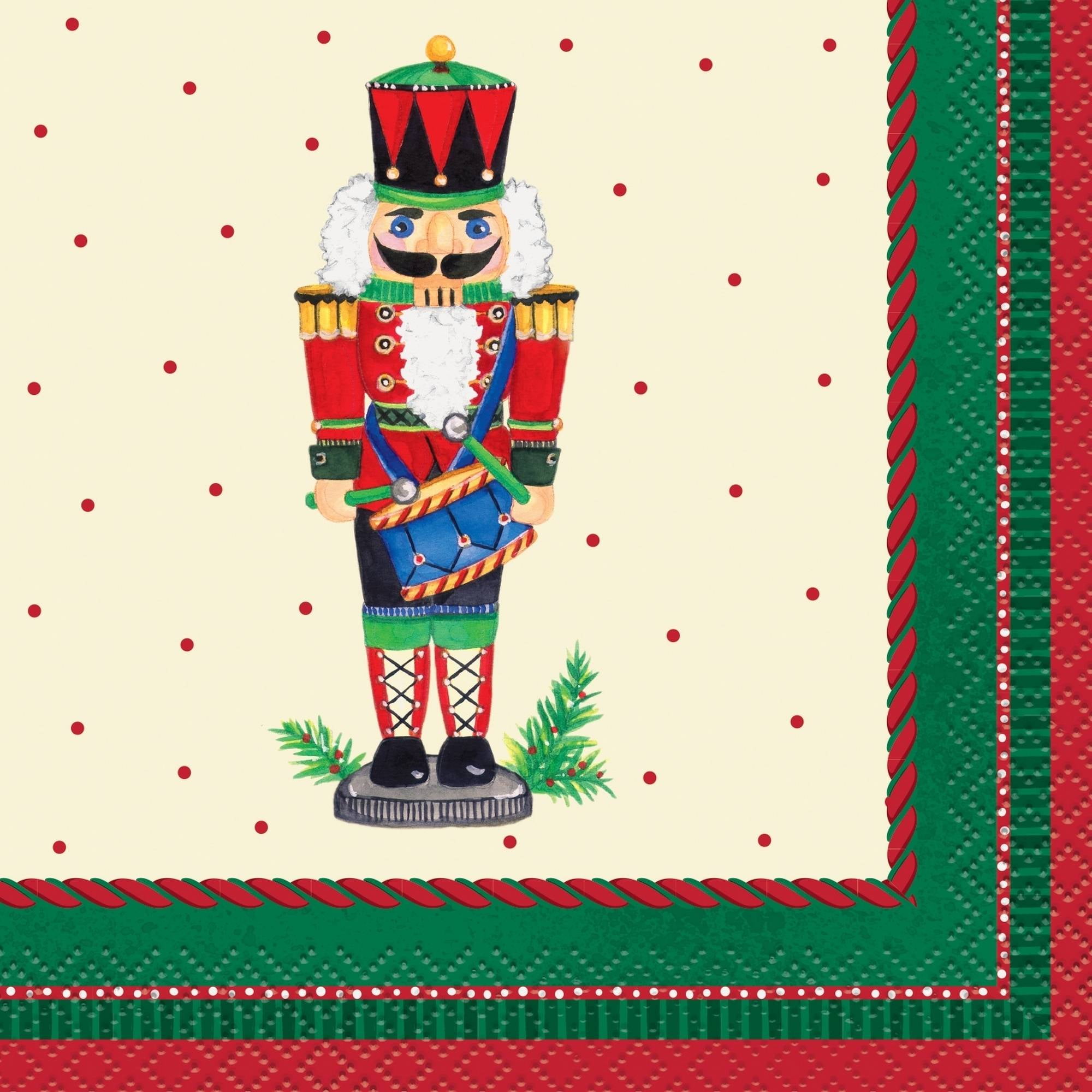Nutcracker Christmas Beverage Napkins, 16ct
