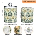 thumbnail image 5 of Yayeee 2 Pack Qtip Holder Bathroom Cotton Swab Canister with Lid Clear Dispenser Set, Beige Floral Pattern, 5 of 6