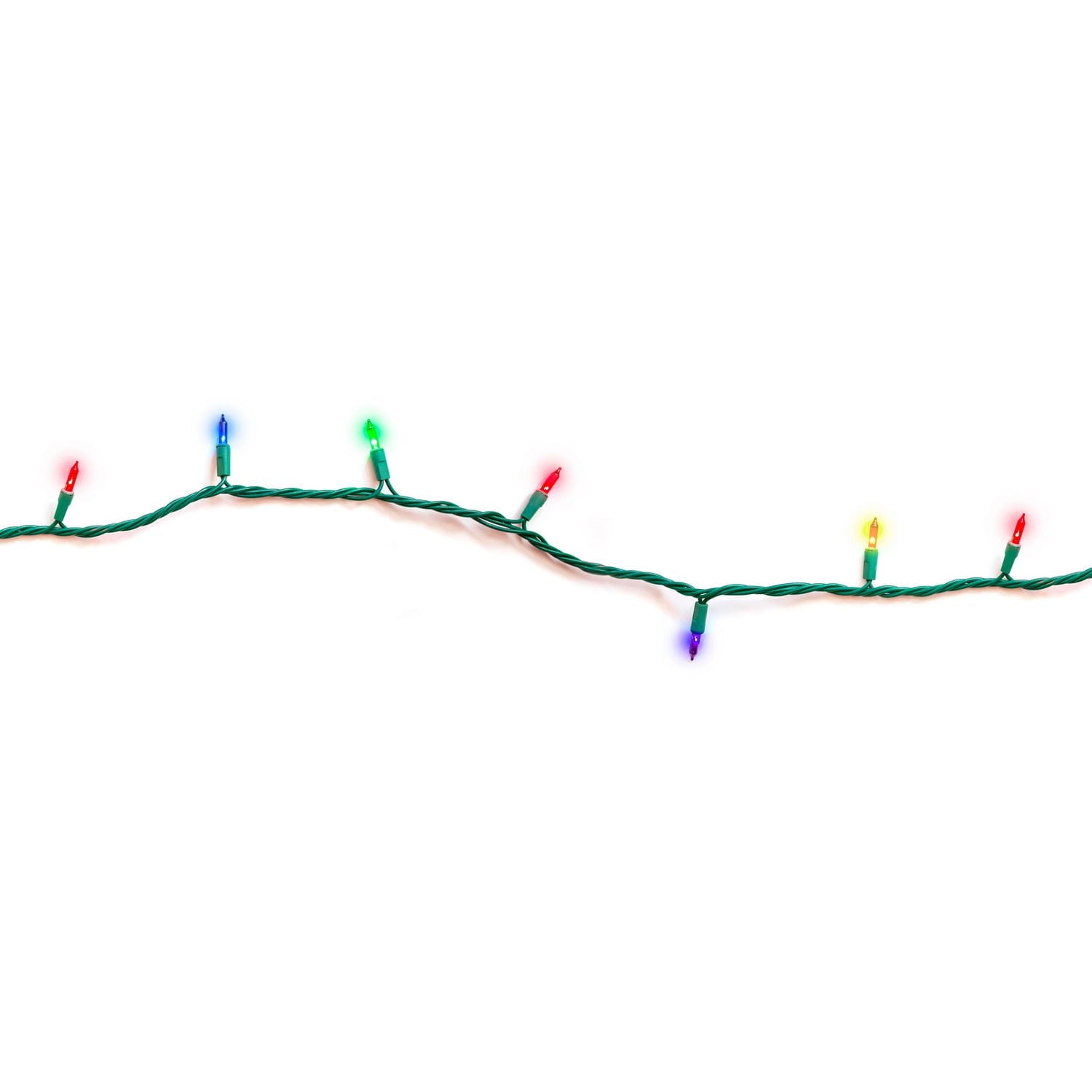 2 Lots de 100 mini lumieres del en verre style incandescente, interieur/exterieur, fil vert, multi