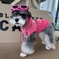 thumbnail image 2 of Ropa para perros primavera otoño Schnauzer osos Teddy perro Shiba estampado letra gradiente sin mangas sudadera con capucha para mascotas 강아지옷 одежда для собак, 2 of 5