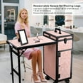 thumbnail image 6 of Byootique Aluminum Rolling Makeup Train Case withTable Nail Foldable Trolley Cosmetic Organizer CTB Pink, 6 of 12
