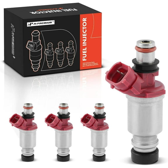 A-Premium Fuel Injectors Compatible with Toyota Corolla 1993-1997, Celica 1994-1997 & Geo Prizm 1993-1997, 1.8L 4-PC Set