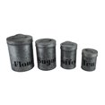 thumbnail image 1 of Galvanized Finish 4 Piece Metal Kitchen Canister Set, 1 of 3