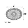thumbnail image 2 of AFD Antique Silver Petite Oval Ceiling Medallion, 2 of 5