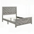 thumbnail image 5 of Queen Size Wooden Platform Bed Frame with Gray Finish, No Box Spring Needed for Main Bedroom, 5 of 9