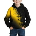 thumbnail image 3 of CYRBOKO Boys Sweatshirts, Casual Long Sleeve Gradient Printed Hooded Pullover Tops Yellow Size 13-14 T, 3 of 7