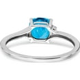 thumbnail image 3 of Sterling Silver Rhodium-Plated Blue Topaz And Diamond Ringsize 8 (Width 1.4) - Jbsp, 3 of 5
