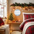 thumbnail image 3 of Welcome Sign for Front Door, Blue Merry Christmas Round Metal Wall Art Wreaths, Winter Snowflake Xmas Outdoor Indoor Wall Hanging Sign for Porch Decor Housewarming Gifts 7.9 Inch, 3 of 8