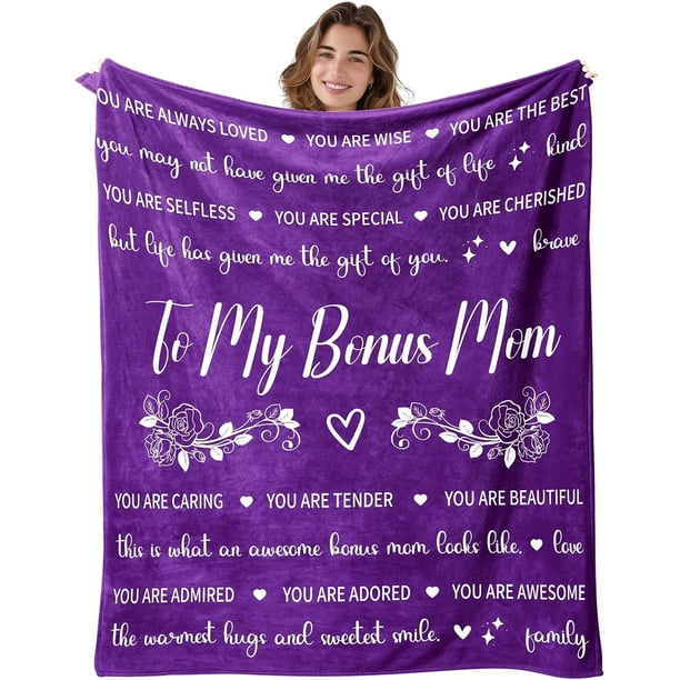 LHSHID Mom Blanket Gift for Mom for Mothers Day from Daughter Mom Gift from Son Best Mom Ever Pink Blanket for Sofa Bed Birthday for Mother from Son Daughter 60x80in