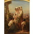 thumbnail image 2 of Auguste Delacroix 12x14 Gold Ornate Wood Frame and Double Matted Museum Art Print Titled - Madonna Prayer, 2 of 4
