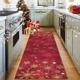 thumbnail image 3 of Christmas Red Gold and White Snowflake Winter Area Rug Rugs for Living Room Bedroom 2' x 6'-Red, 3 of 9