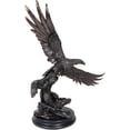 thumbnail image 3 of Ebros 25"H Majestic Bald Eagle Swooping Over Tree Electroplated Resin Statue, 3 of 7