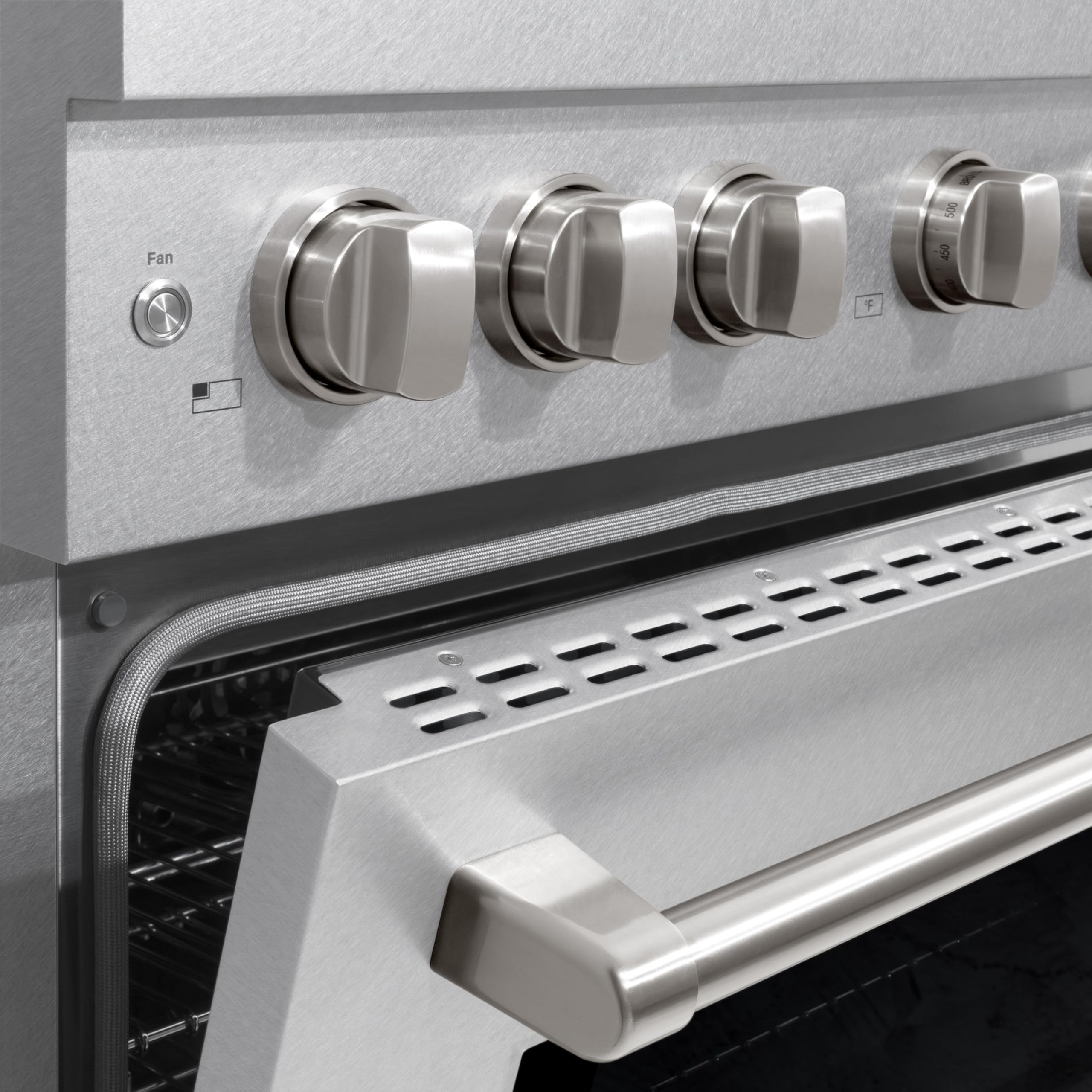 ZLINE 48 in. 6.7 cu. ft. Paramount Double Oven Gas Range with 8 Burner Cooktop in DuraSnow Stainless Steel (SGRS-48)
