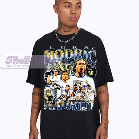 Vintage 90s Graphic Style Luka ModriÄ‡ T-Shirt, Luka ModriÄ‡ Sweatshirt, Retro RM Soccer Graphic T-Shirt For Man And Women Unsiex T-Shirt