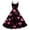 Purple Pink, variant on Valentines Day Dresses Sleeveless A-line with Heart Print Casual Fit Party Dresses Deep Red 2XL
