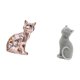 thumbnail image 5 of Estatua de gato, figura decorativa, escultura de animal, resina, arte coleccionable, adorno artesanal para chimenea, entrada, estantería, sala de esta, 5 of 8
