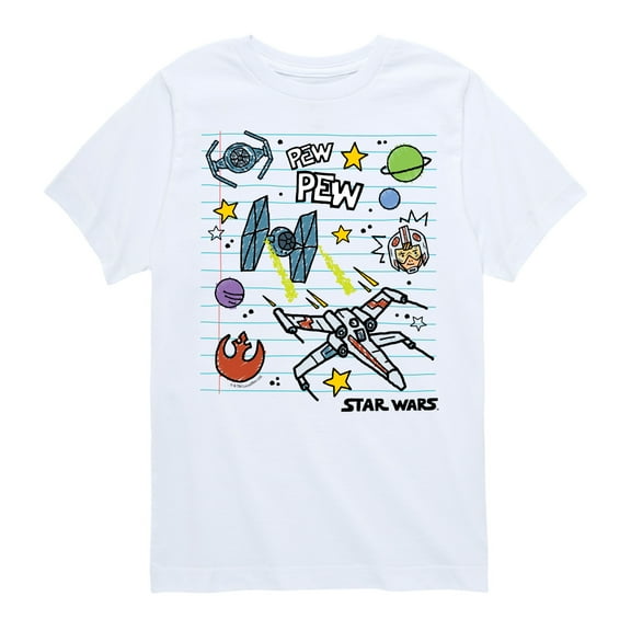 Star Wars - Scribble Ships - Toddler And Youth Short Sleeve Tee