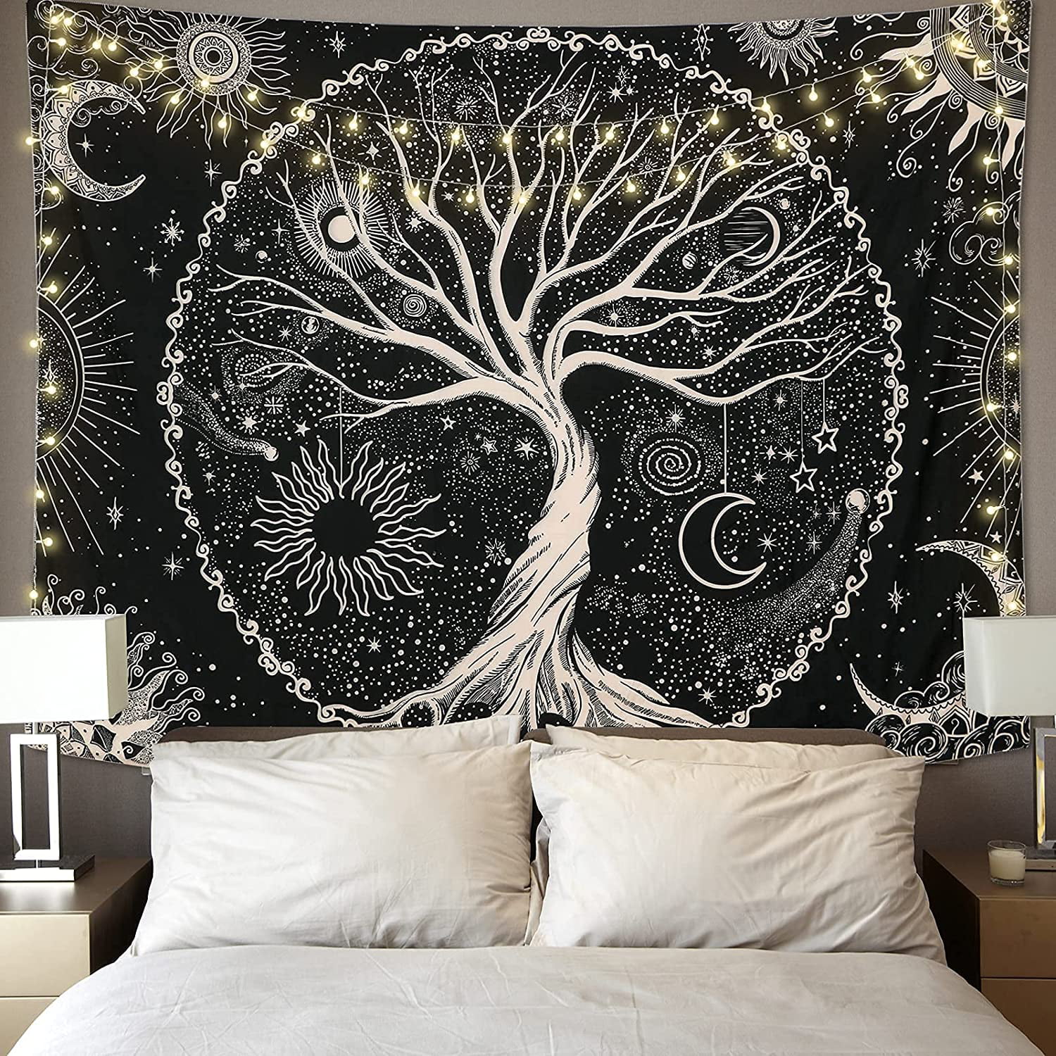 Tree of life Indian Mandala Cotton Wall Hanging Hippie Dorm Decor Twin Tapestry