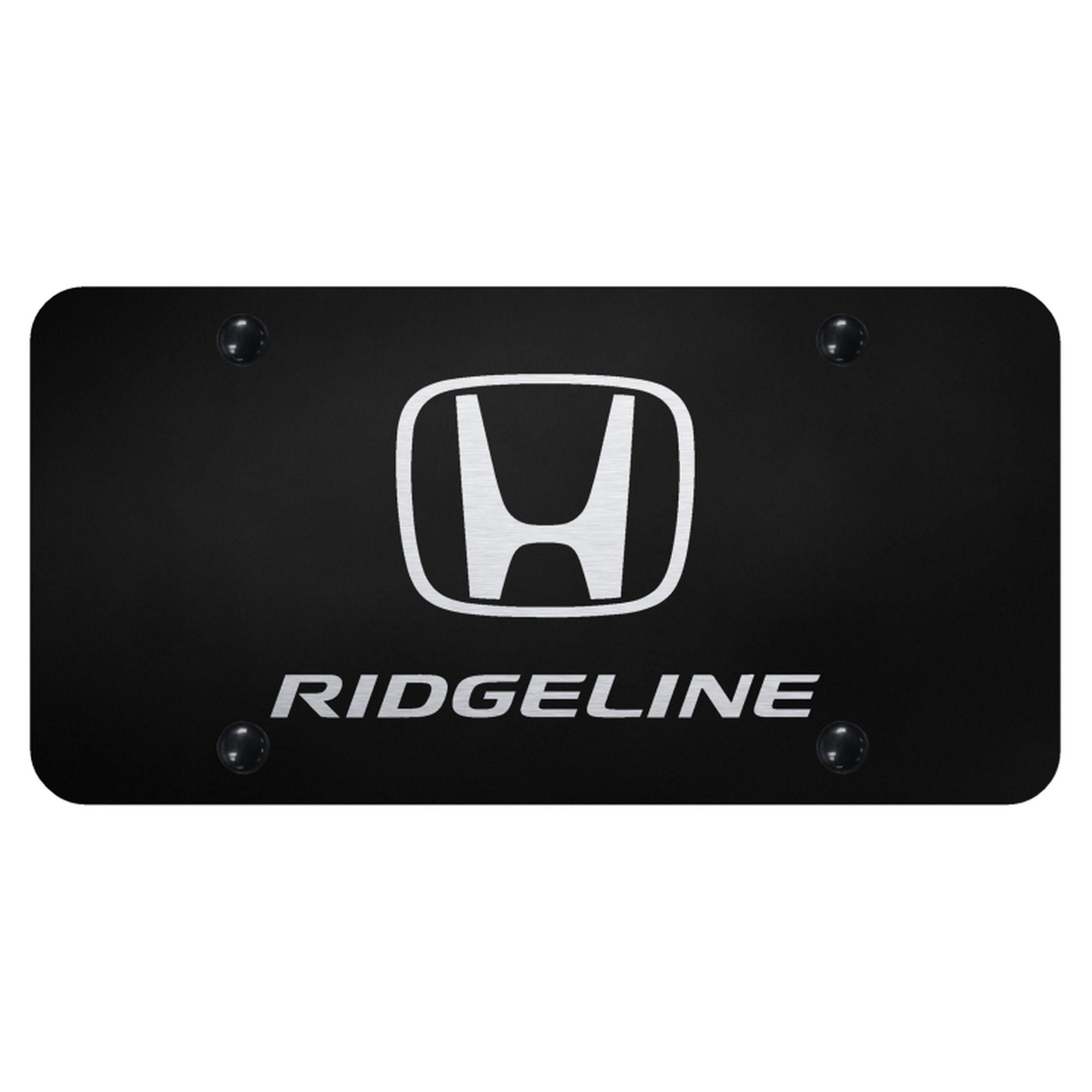 Honda Ridgeline Laser Etched Logo License Plate (Black)