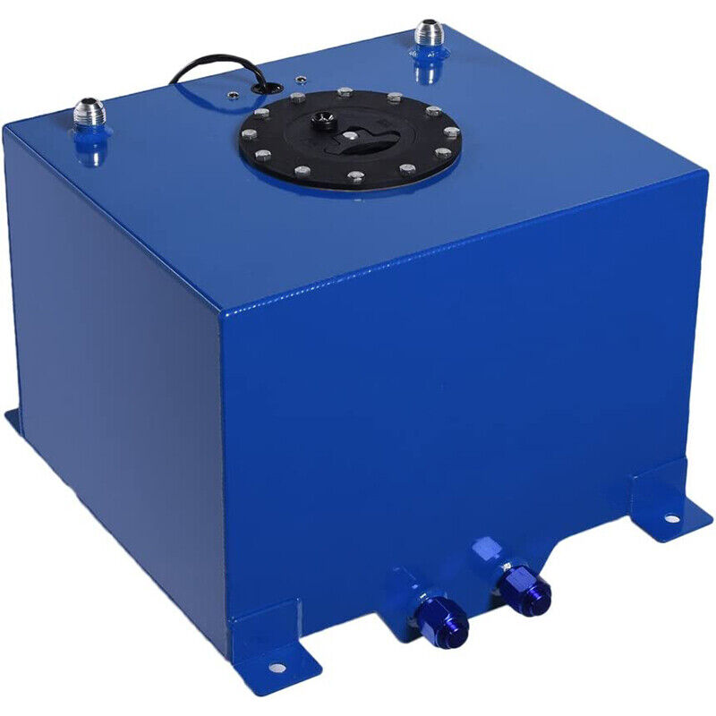 YIUIY 8 GALLON BLUE COATED ALUMINUM RACING/DRIFTING FUEL CELL GAS TANK + LEVEL SENDER