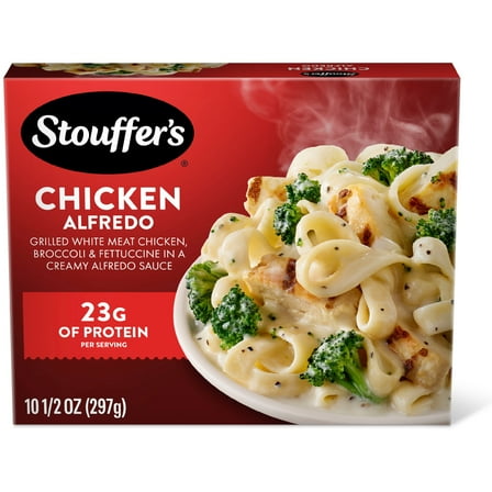 Stouffer’s Chicken Fettuccine Alfredo, Single Serve, Alfredo Pasta, Frozen Chicken Pasta 10.5 oz