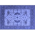 thumbnail image 1 of Ahgly Company Machine Washable Indoor Rectangle Oriental Blue Industrial Area Rugs, 8' x 12', 1 of 4