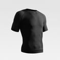 thumbnail image 2 of Camisas de Ajuste Seco para Hombres de Manga Larga Color Sólido Cuello Redondo Correr Entrenamiento Superior Respirable Seco Rápido Al Aire Libre, 2 of 9