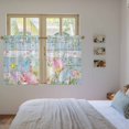 thumbnail image 3 of Easter Eggs Kitchen Curtains 45 Inch Length, Spring Daisy Eucalyptus Leaves Light Blue Wood Tiers Curtains for Bathroom Bedroom Cafe, Light Filtering Small Window Treatment Drapes 2 Panels 42"Wx45"L, 3 of 8