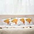 thumbnail image 3 of Ambesonne Fish Throw Pillow Cover 4 Pack, Happy Playful Goldfish, 20", Orange White, 3 of 6