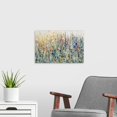 thumbnail image 4 of Cuadro lienzo abstracto de campo de flores en tonos pastel vibrantes, decoración ligera horizontal en tela canvas, 4 of 7