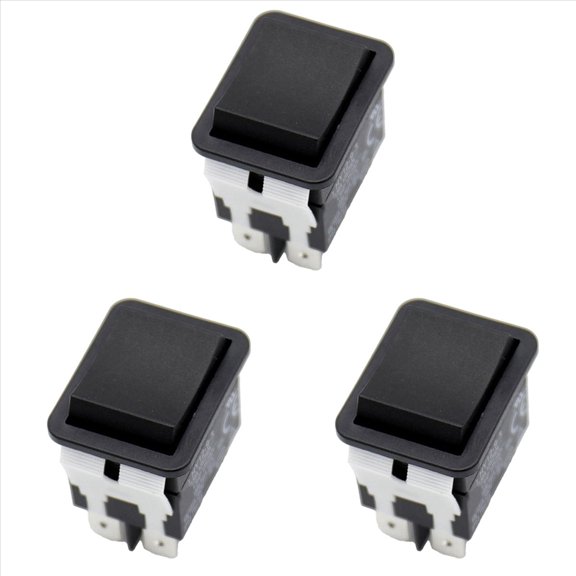 3X Interruptor Basculante, HY12-9-3 Interruptor Basculante EléCtrico Industrial de 6 Pines Pulsador de 125 V/250 V