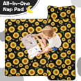 thumbnail image 4 of Sunflower and Butterfly Black Pattern Teens Toddler Nap Mat with Pillow, Sleeping Mat Bag for Preschool Daycare 50"x20", 4 of 5