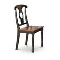 thumbnail image 3 of East West Furniture Dublin 3-piece Dining Set with Wood Seat in Black/Cherry, 3 of 5