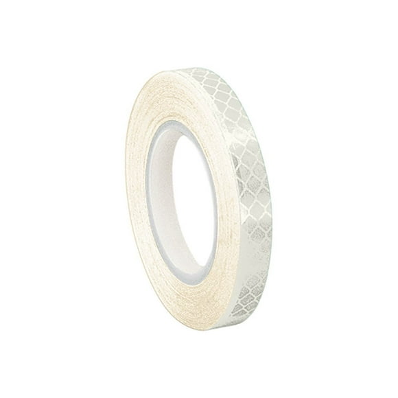 3M 3430 White Micro Prismatic Sheeting Reflective Tape - 0.25 in. X 15 ft. Non Metalized Adhesive Tape Roll. Safety Tape