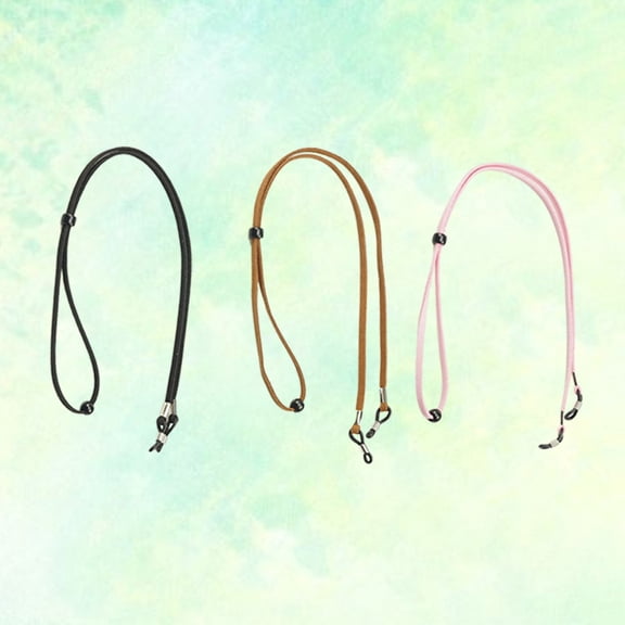 ULTNICE 3 Pcs Sunglass Strap Prevent Falling Off Elegant Cloth Hanging Neck Chain Light Brown