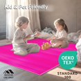 thumbnail image 4 of ODIKA 4'x6' Machine Washable Non-Slip Area Rug, Laguna Sunset Shag With Base High Traffic Rug, Pink, 275340, 4 of 7