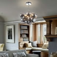 thumbnail image 2 of Longree Electroplating Black Bubble Ball Chandelier, Blown Glass Pendant Light Fixture for Children's Rooms, Bedrooms, Living Rooms - 16x12 inch, 2 of 7